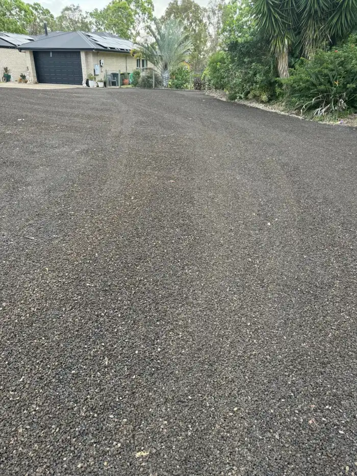 Newly sealed asphalt driveway by Road Ways