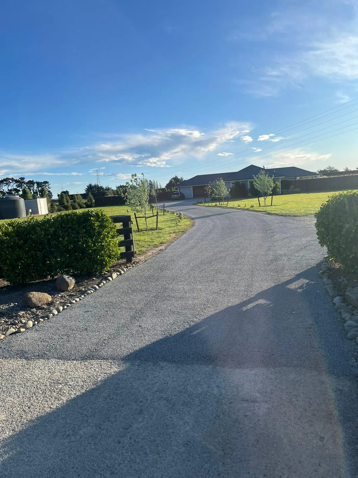 Completed asphalt driveway by Road Ways