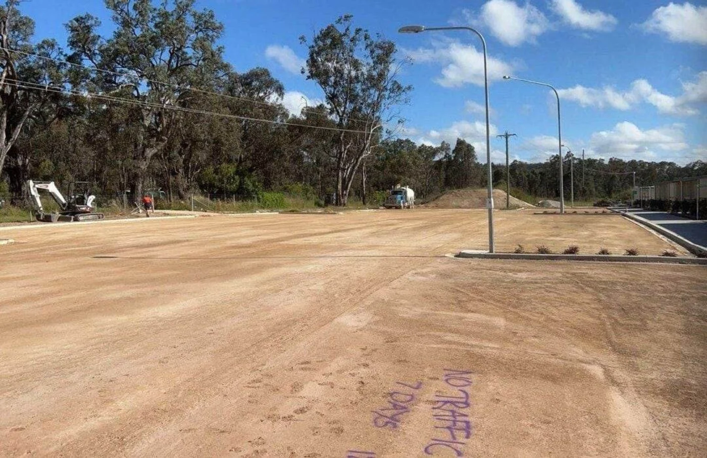 A large civil earthworks and surfacing site prepared by Road Ways