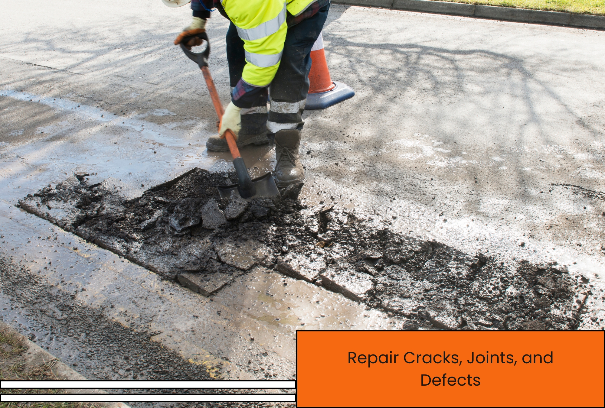 repair cracks, joints, and defects