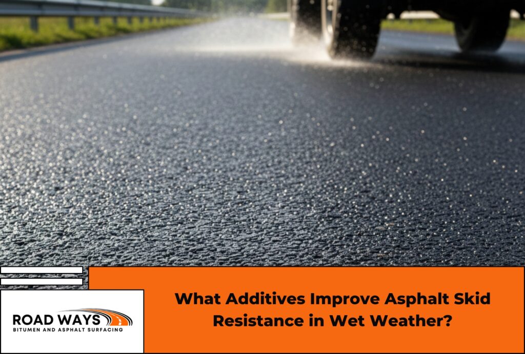 what additives improve asphalt skid resistance in wet weather