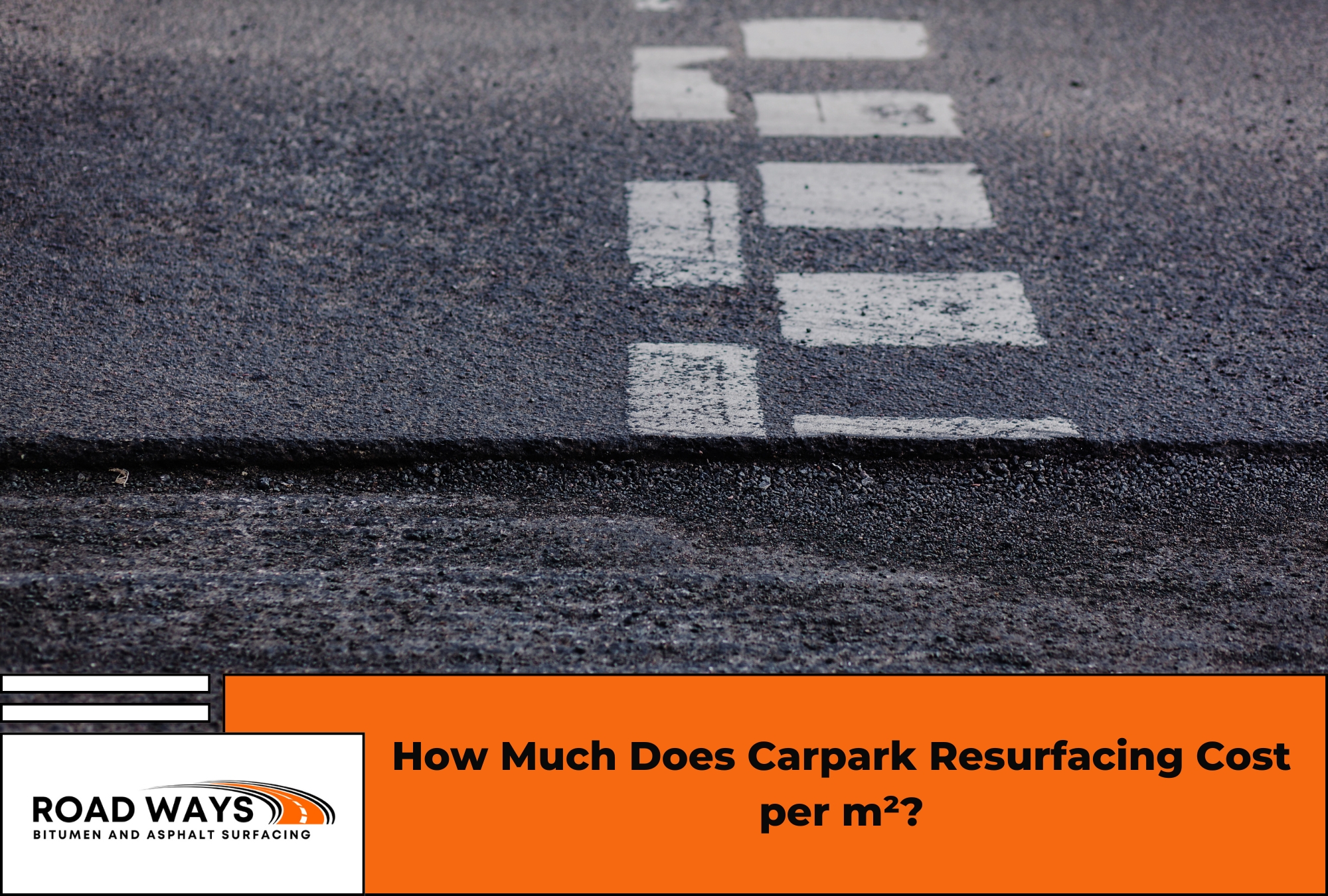 Workers resurfacing a commercial carpark with new asphalt finish