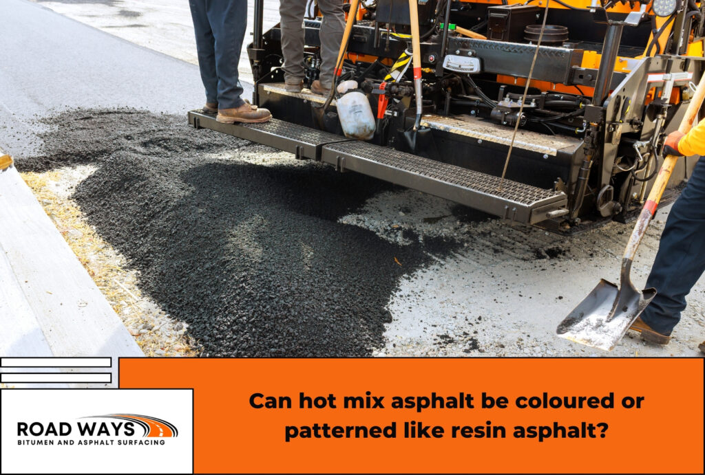 can hot mix asphalt be coloured or patterned like resin asphalt