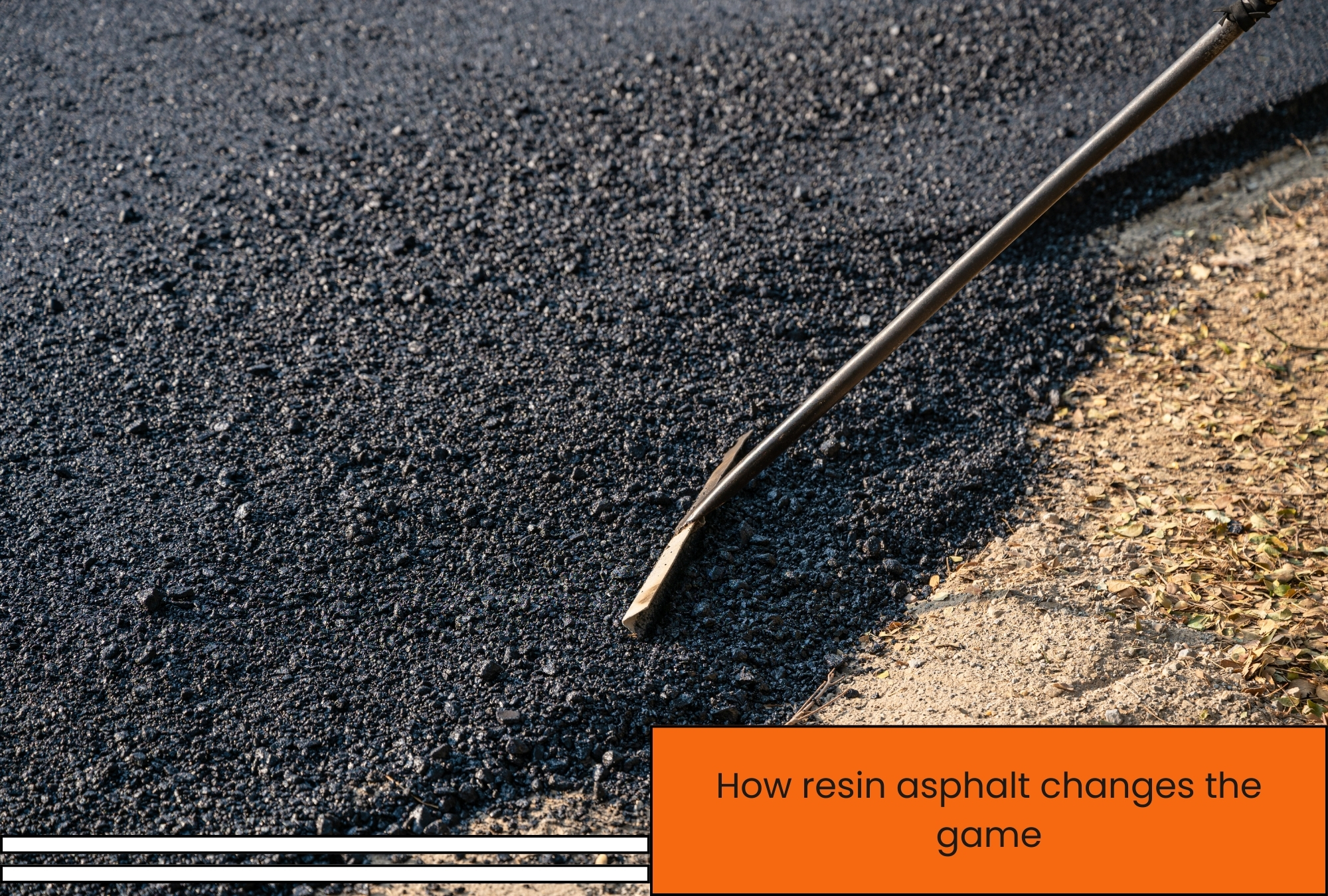 Close up of red oxide hot mix asphalt compared to a light tan resin asphalt sample.
