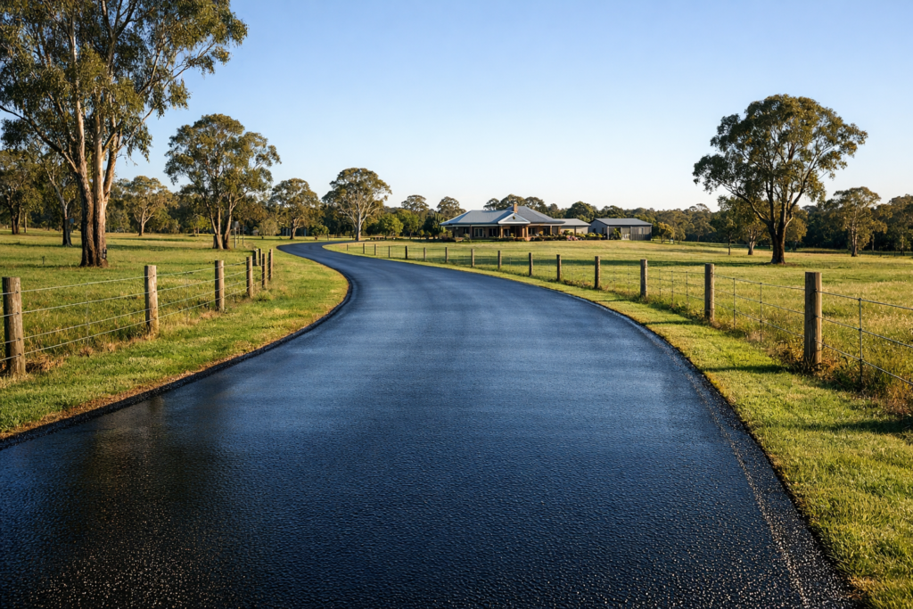 acreage driveway Sydney bitumen seal